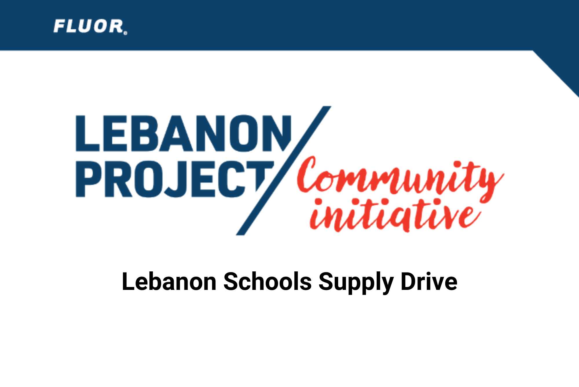 Lebanon Schools Supply Drive